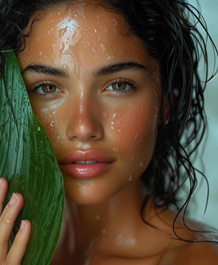 Girl using natural no 624 products